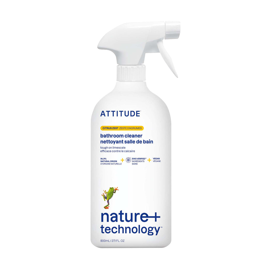 Attitude Bathroom Cleaner Citrus Zest 800 ml - Default Title front product view