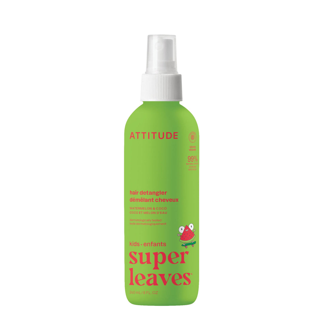 ATTITUDE Kids Hair Detangler 240 mL - Watermelon & Coco