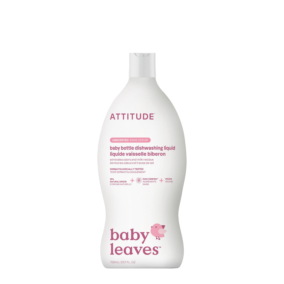 Attitude Baby Bottle Dishwashing Soap - Unscented - 700ML front product view