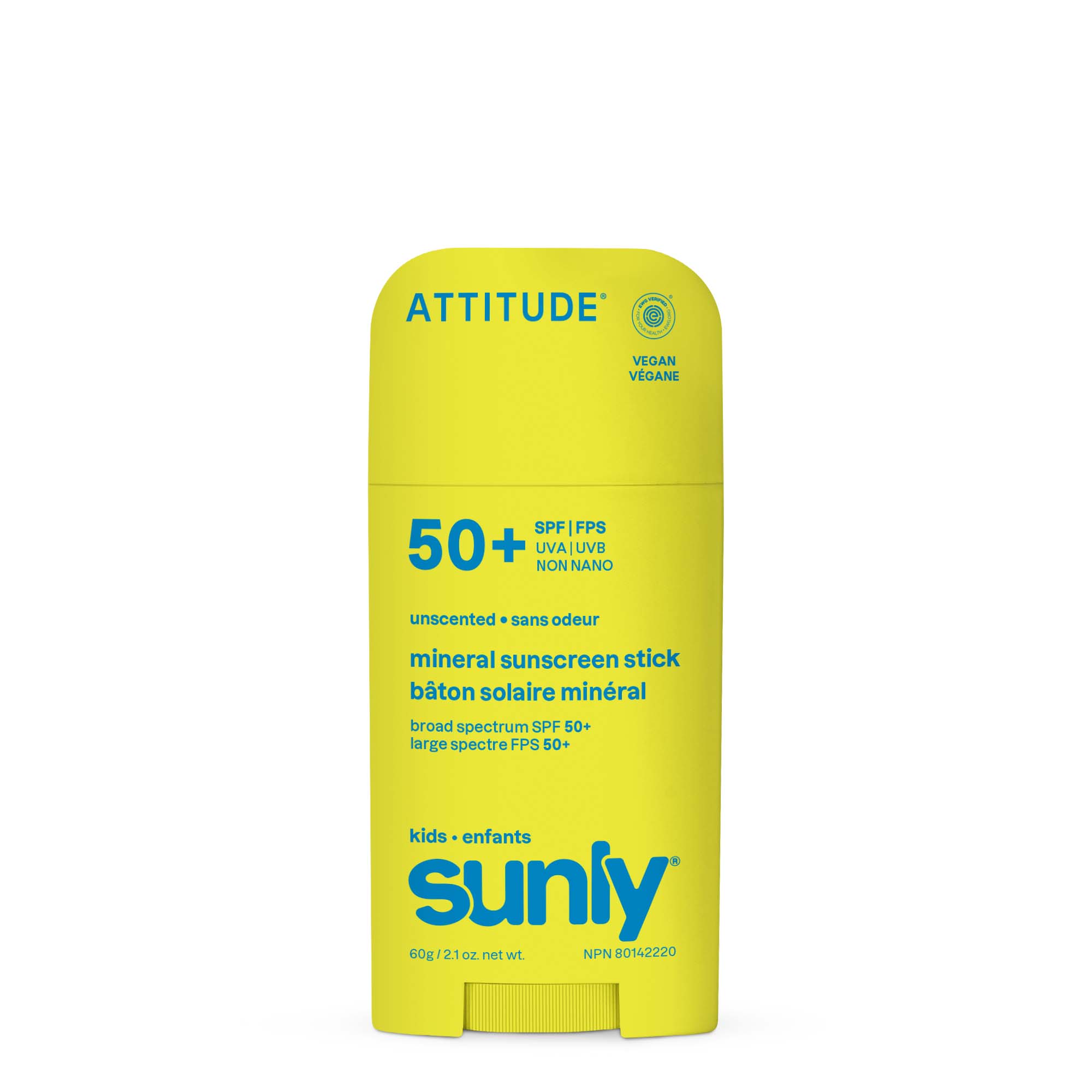 Attitude Kids Mineral Sunscreen Stick - SPF 50 60 g