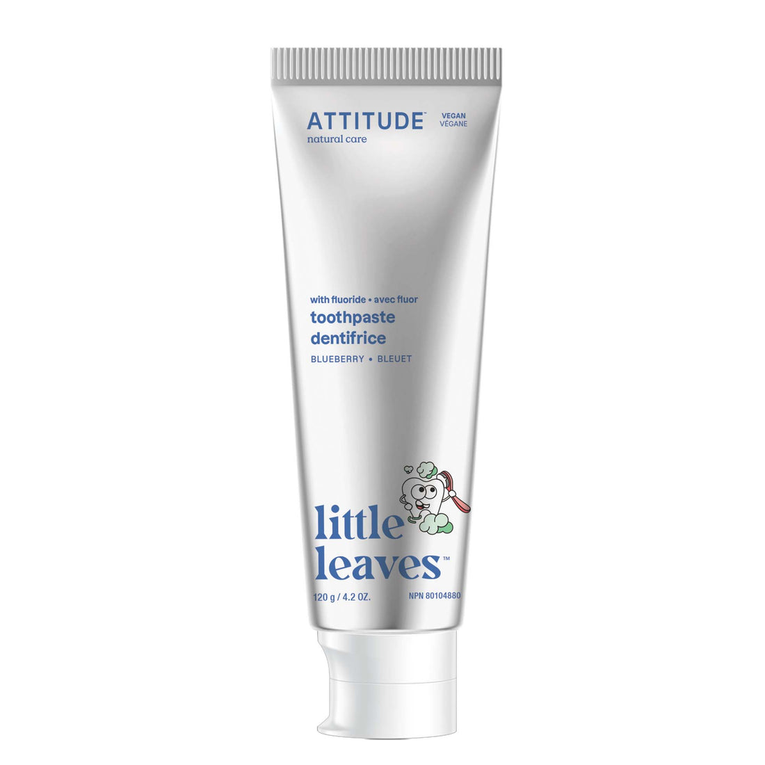 Attitude Kids Toothpaste With Fluoride 120G - Blueberry front product view