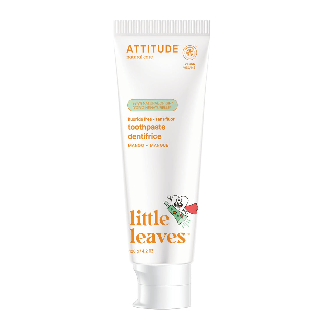 Attitude Kids Fluoride Free Toothpaste 120G - Mango front product view