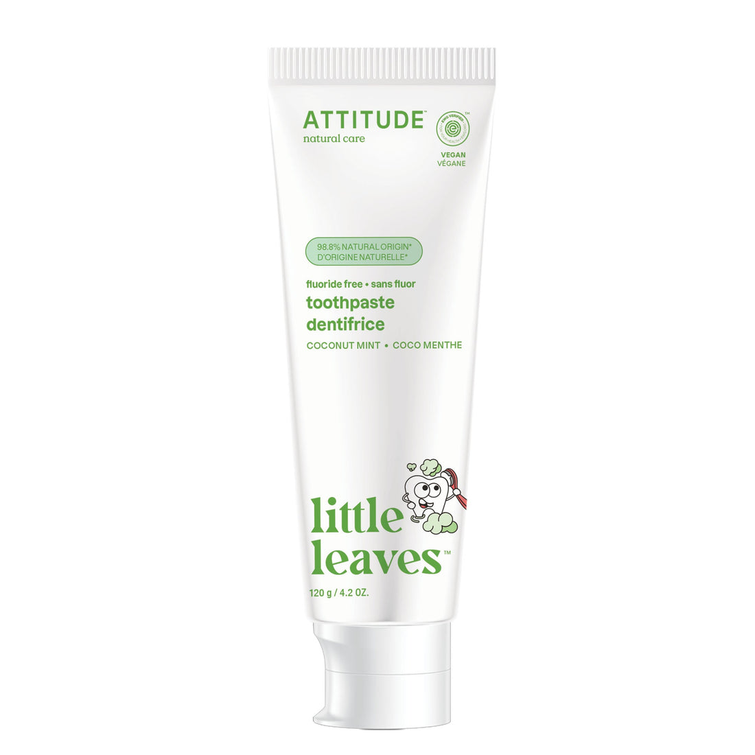 Attitude Kids Fluoride Free Toothpaste 120G - Coconut front product view