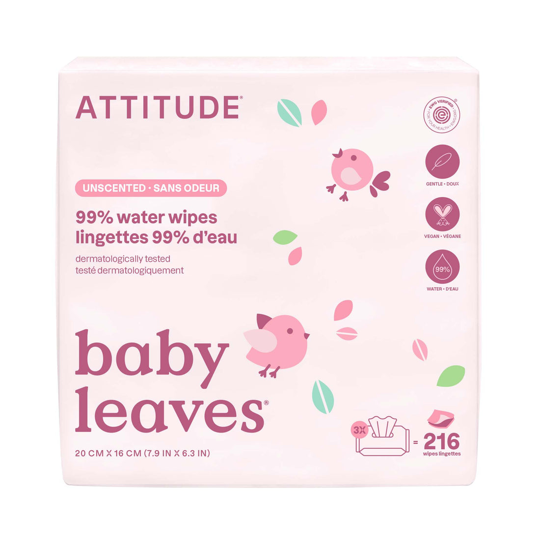 Attitude Baby Wipes - 99% Water product image