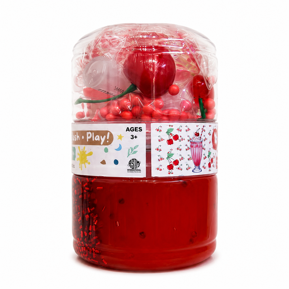 Play Play Dough DIY Cherry Clear Slime