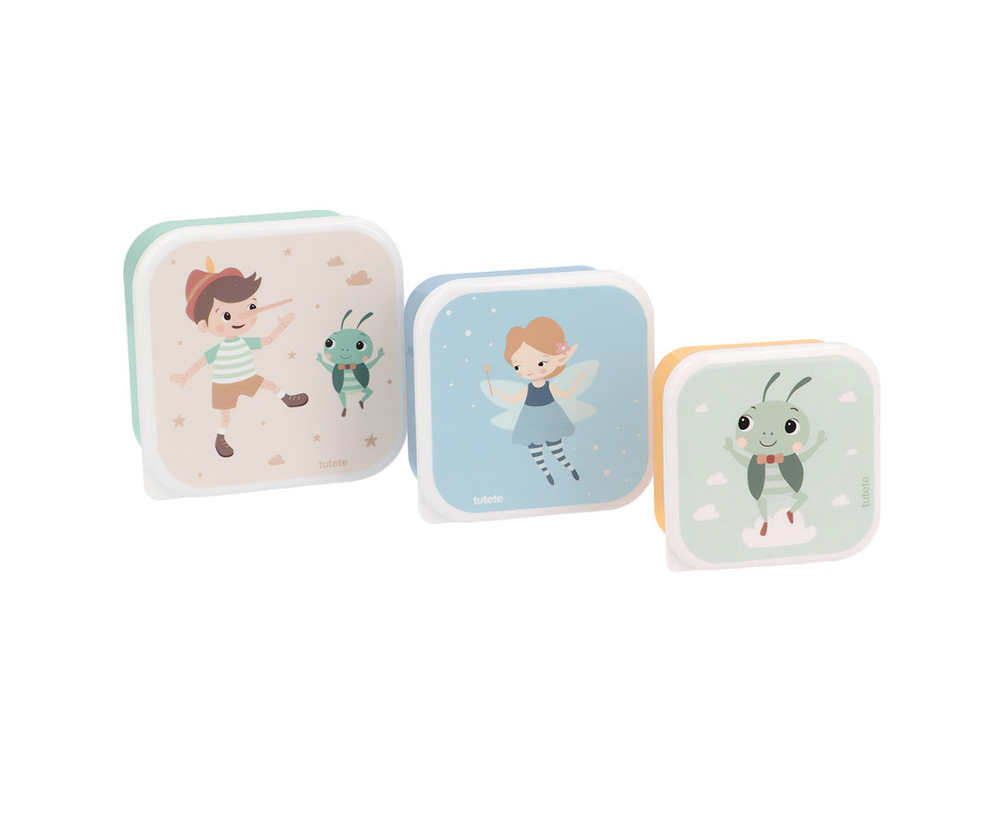 Tutete The Wooden Boy — 3 Snack Boxes The Wooden Boy