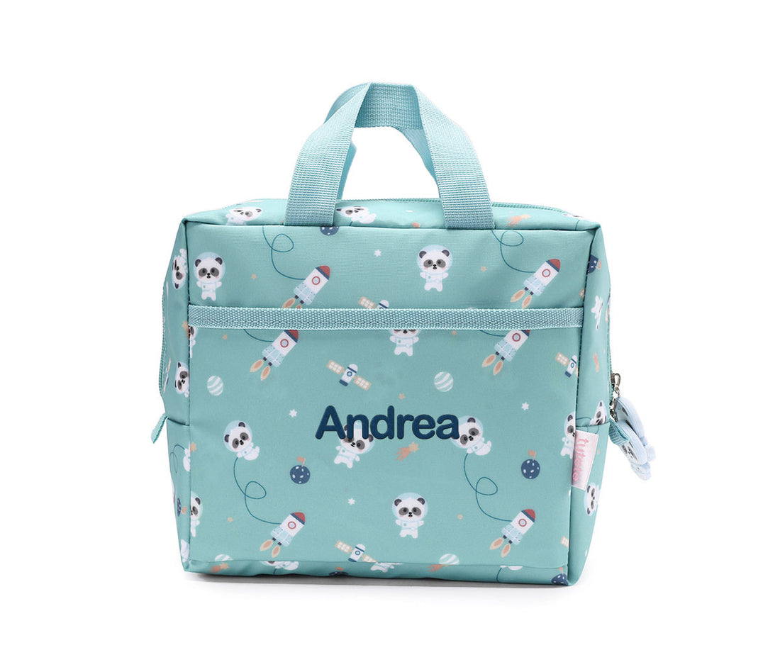 Tutete Pandas in Space — Personalized Insulated Lunch Bag Pandas in Space