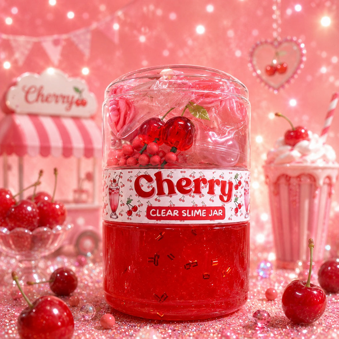 Play Play Dough DIY Cherry Clear Slime