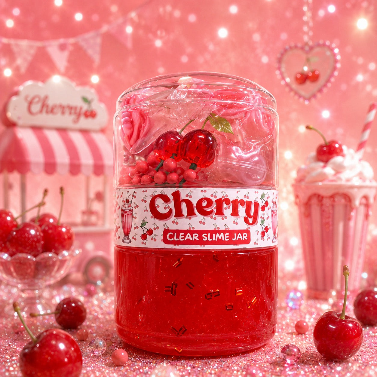 Play Play Dough DIY Cherry Clear Slime