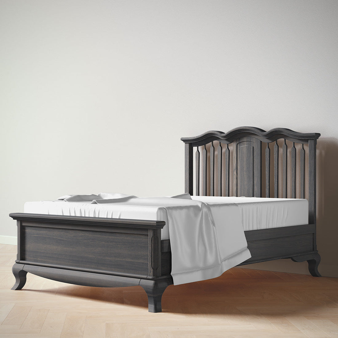 Romina Cleopatra Full Bed in a dark grey official gallery finish