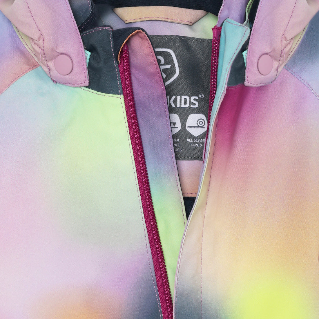 Color Kids Baby Printed Snowsuit in Wild Aster - feature detail