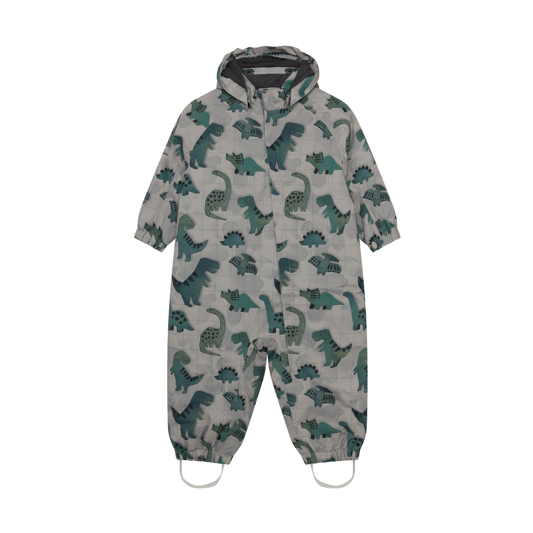 Color Kids Baby Printed Snowsuit in Deep Lichen Green - front view