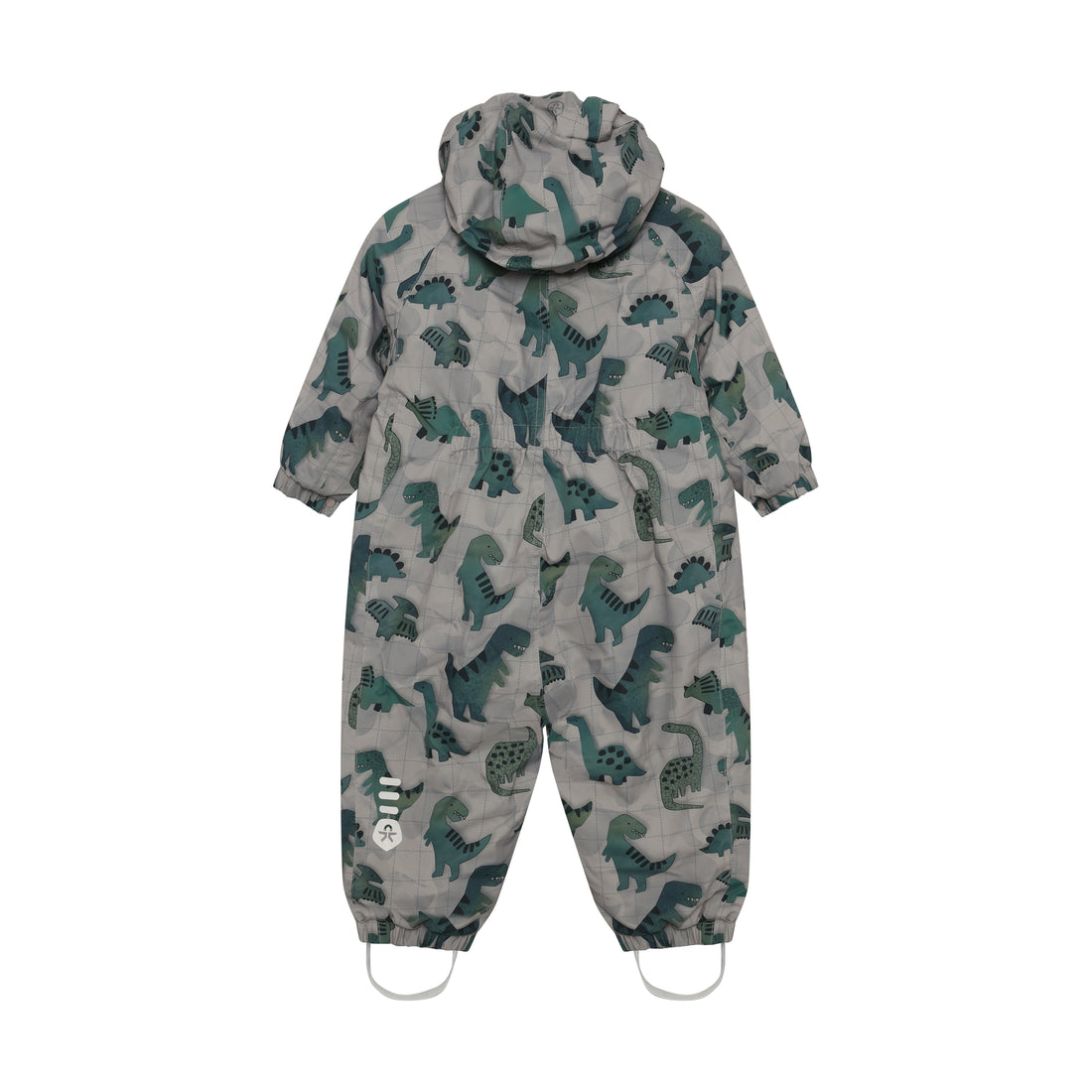 Color Kids Baby Printed Snowsuit in Deep Lichen Green - back view