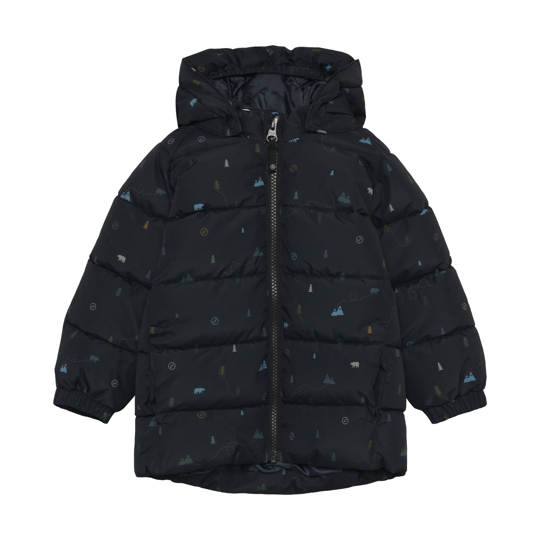 Color Kids Baby Quilted Print Jacket in Turbulence - front view