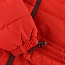 Color Kids Quilted Jacket with Drawstring Poppy Red