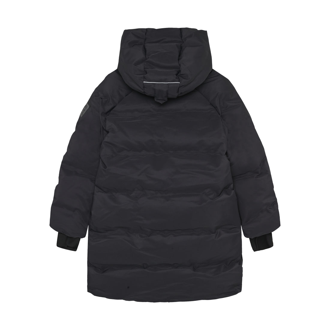 Color Kids Junior Long Puffer Jacket in Phantom - back view