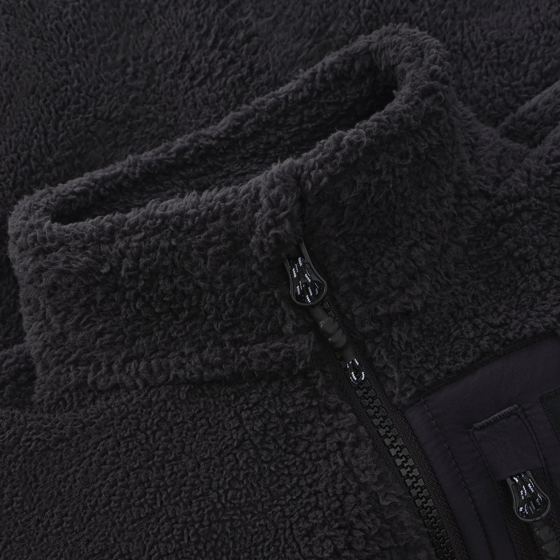 Color Kids Teddy Jacket in Phantom - feature detail