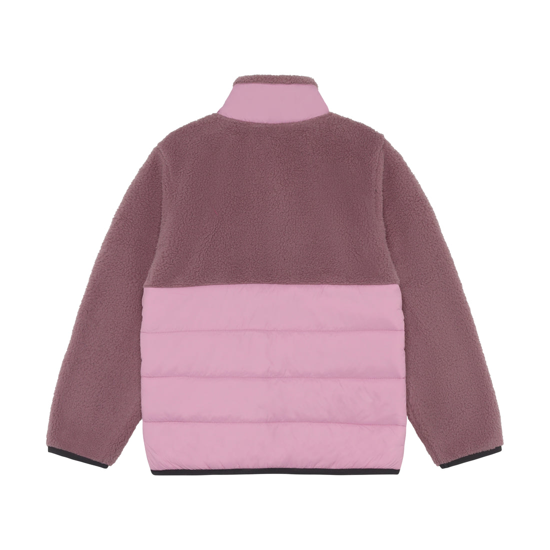 Color Kids Quilted Teddy Jacket in Toadstool - back view