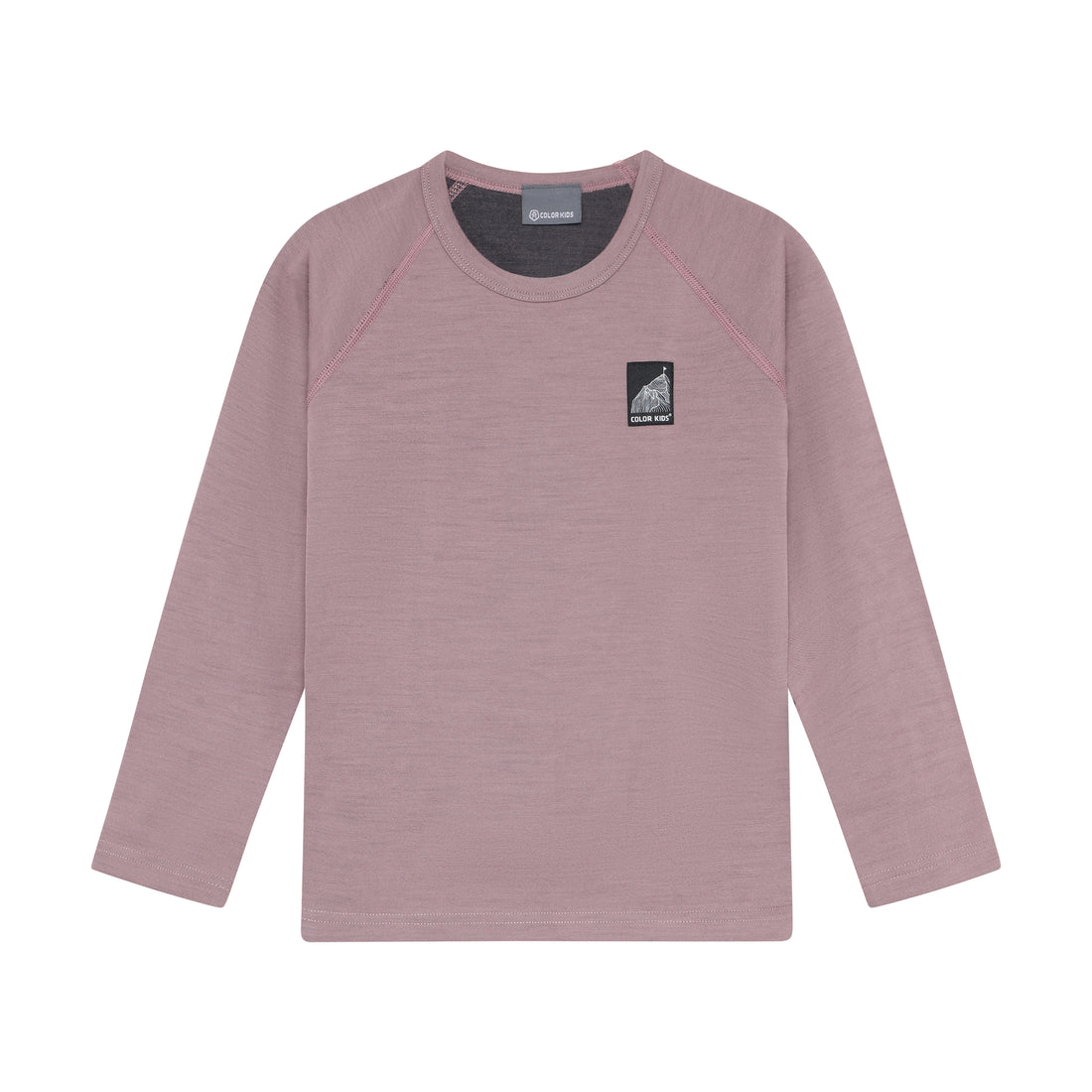 Color Kids Wool Ski Base Layer Set in Toadstool - detail view
