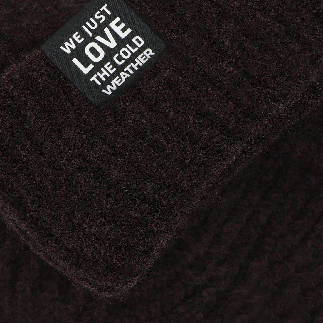 Color Kids Wool Beanie in Catawba Grape - feature detail