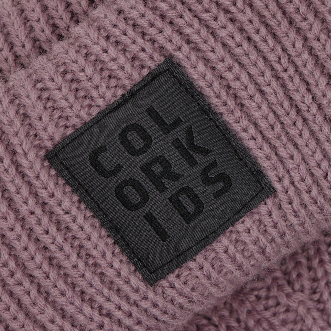 Color Kids Wool Beanie in Toadstool - feature detail