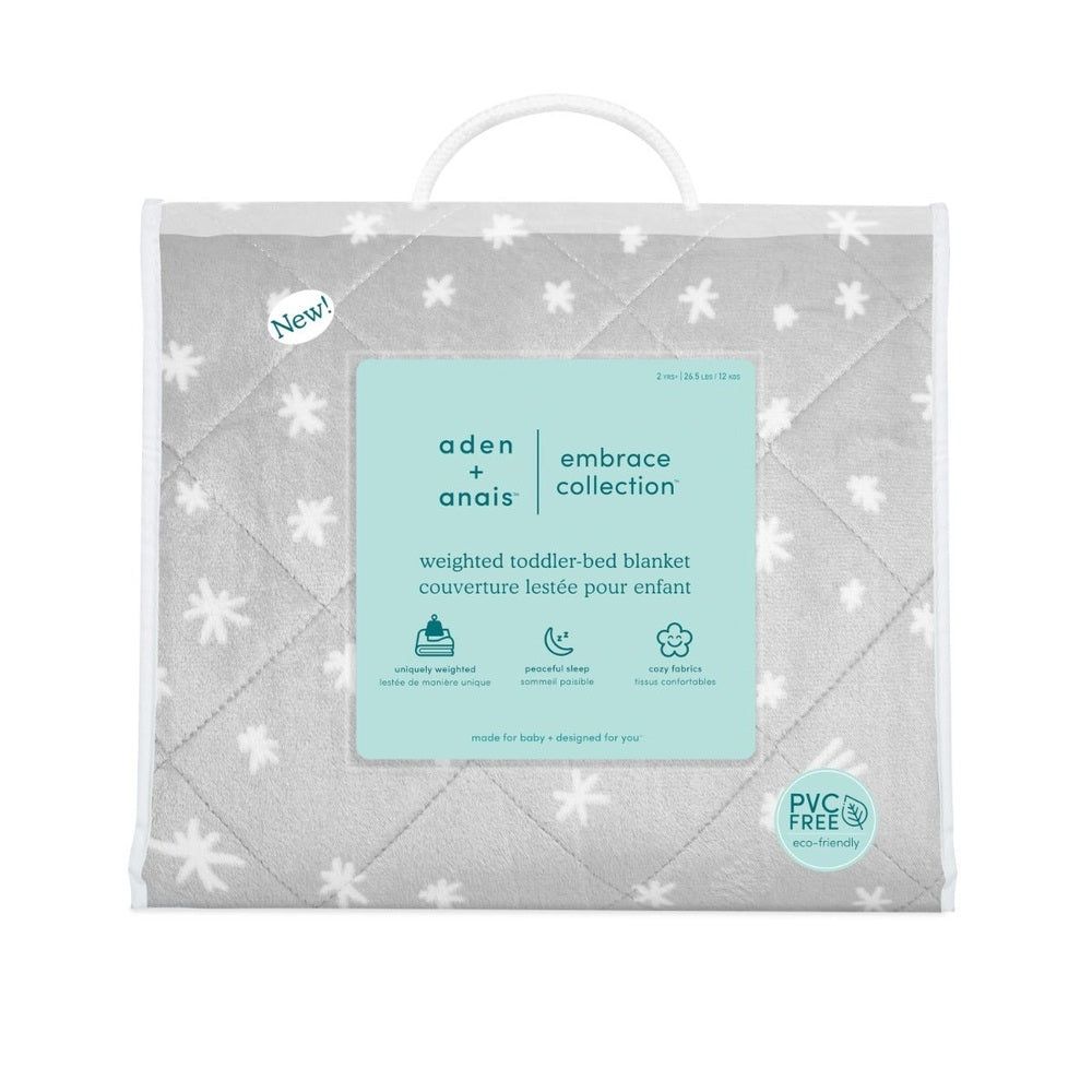 Aden+Anais Embrace Collection-Winter Sky Weighted Toddler-Bed Blanket