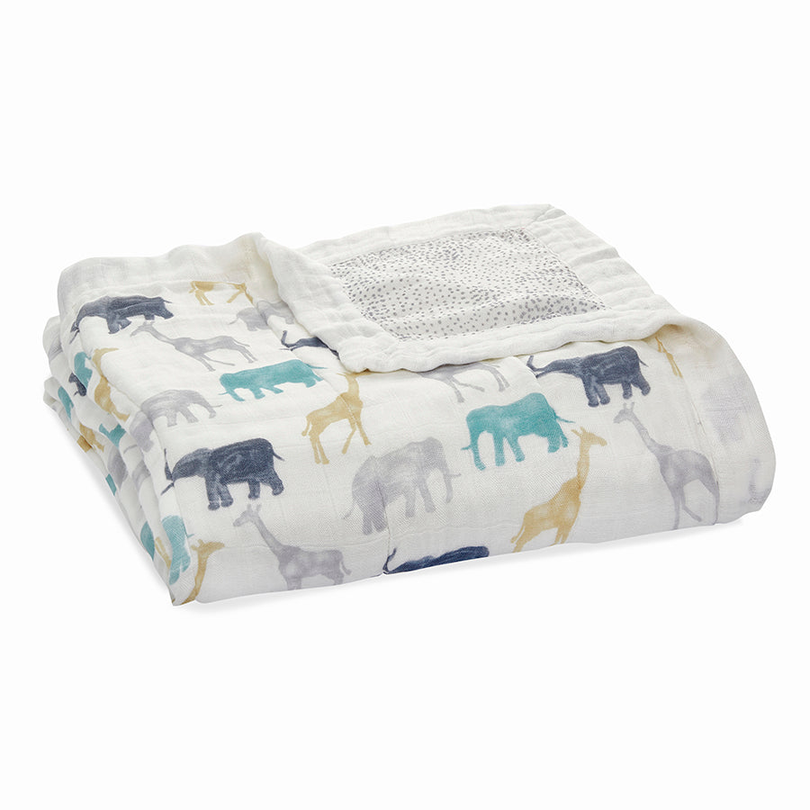 Aden+Anais Silky Soft Dream Blanket Expedition Elephants Giraffes