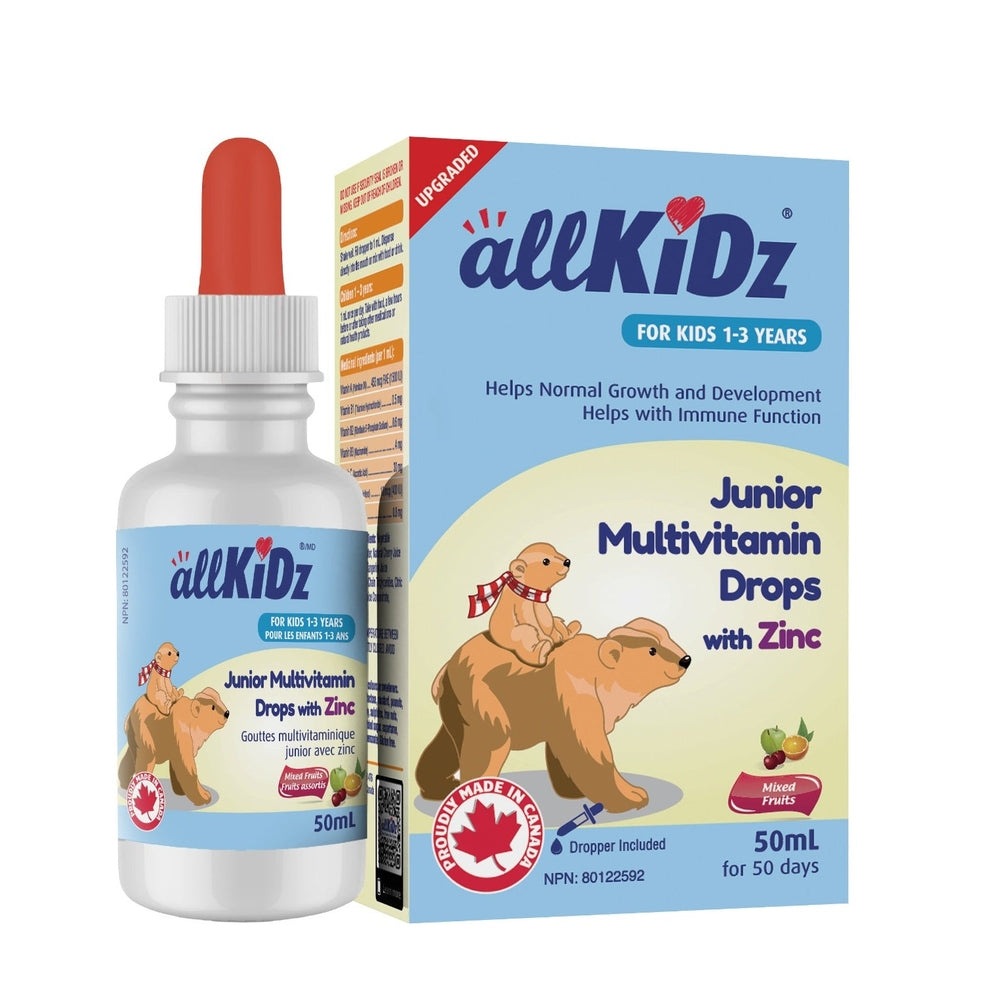 Allkidz Junior Multivitamin Drops With Zinc 50 ml