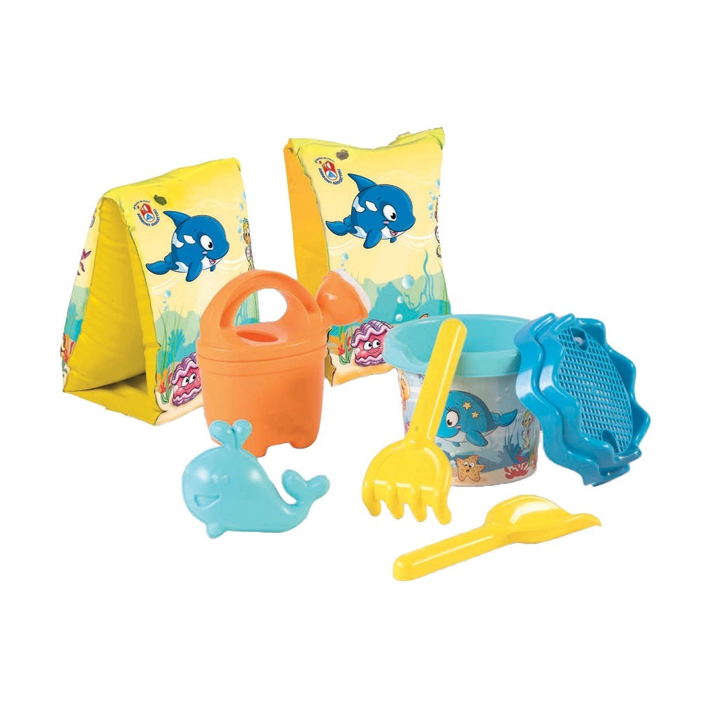 Androni Giocattoli Floaties Fish Beach Set With Backpack