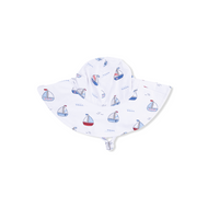 Angel Dear Bubbly Sailboats Blue Wide Brim Sun Hat