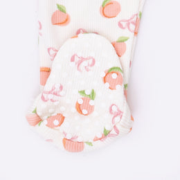 Angel Dear Little Peaches 2 Way Ruffle Sleeve Zipper Footie