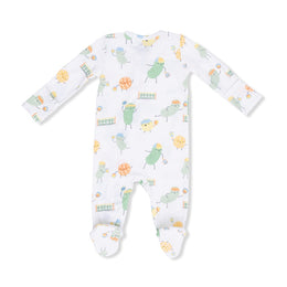 Angel Dear Pickles Playing Pickleball 2 Way Zipper Footie