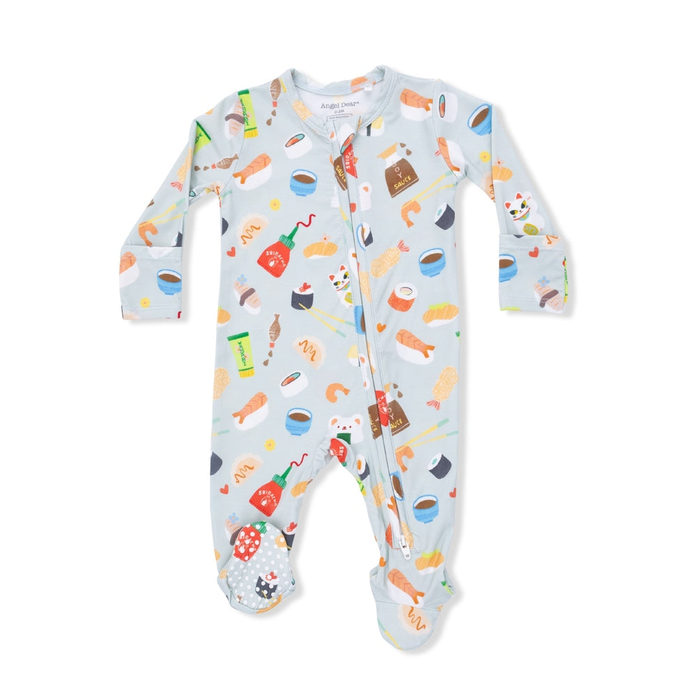 Angel Dear Sushi 2 Way Zipper Footie front view