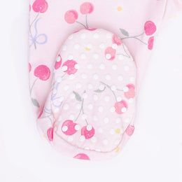 Angel Dear Sweet Bow Cherries 2 Way Ruffle Back Zipper Footie