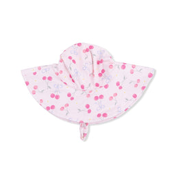 Angel Dear Sweet Bow Cherries Wide Brim Sun Hat