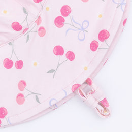 Angel Dear Sweet Bow Cherries Wide Brim Sun Hat