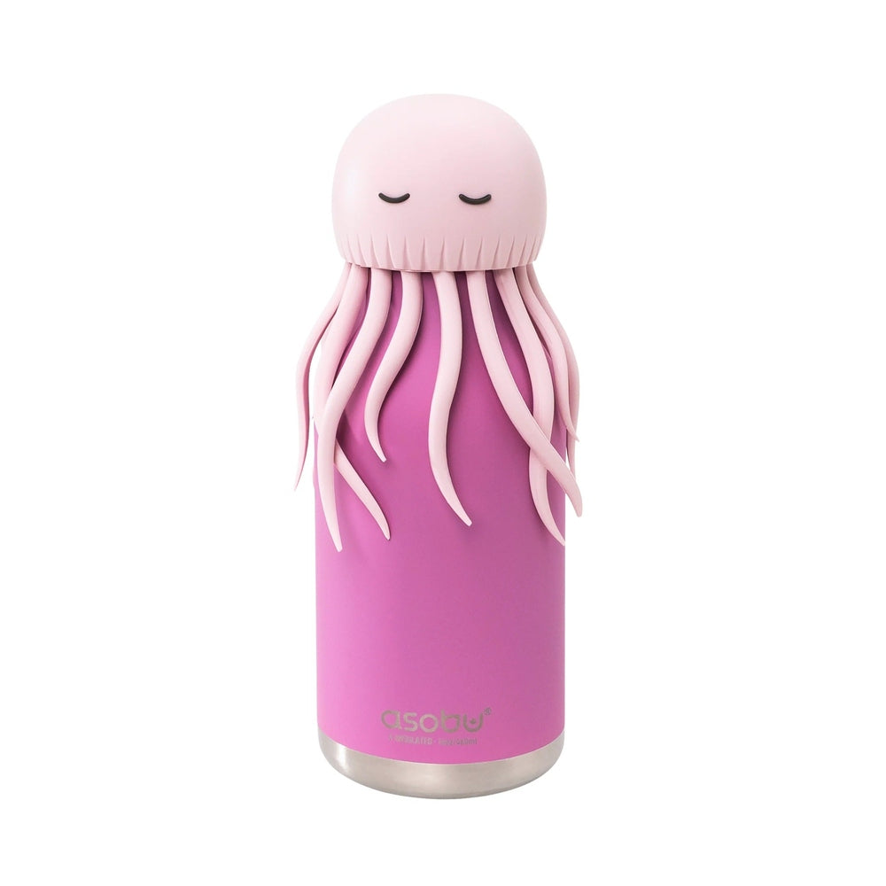 Asobu Bestie Animal Double Wall Stainless Steel Bottle 16oz Jellyfish Pink