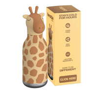 Asobu Bestie Animal Double Wall Stainless Steel Bottle 16oz Giraffe