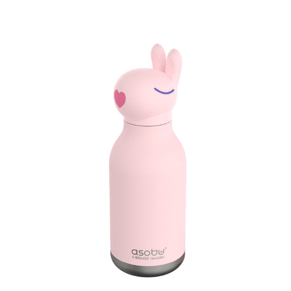 Asobu Bestie Animal Double Wall Stainless Steel Bottle 16oz Bunny