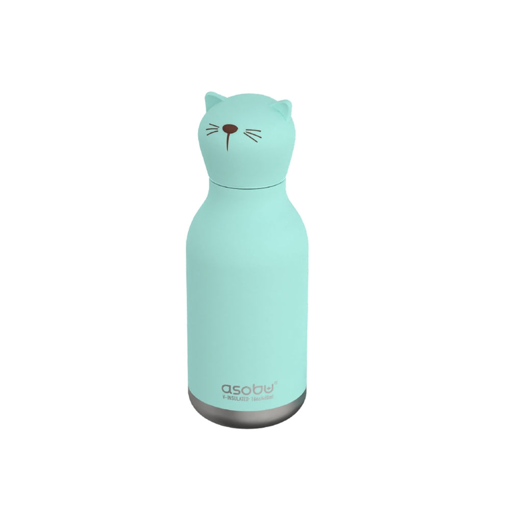 Asobu Bestie Animal Double Wall Stainless Steel Bottle 16oz Cat