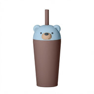 Asobu Bestie Animal Vacuum Insulated Straw Tumbler 24oz Bear