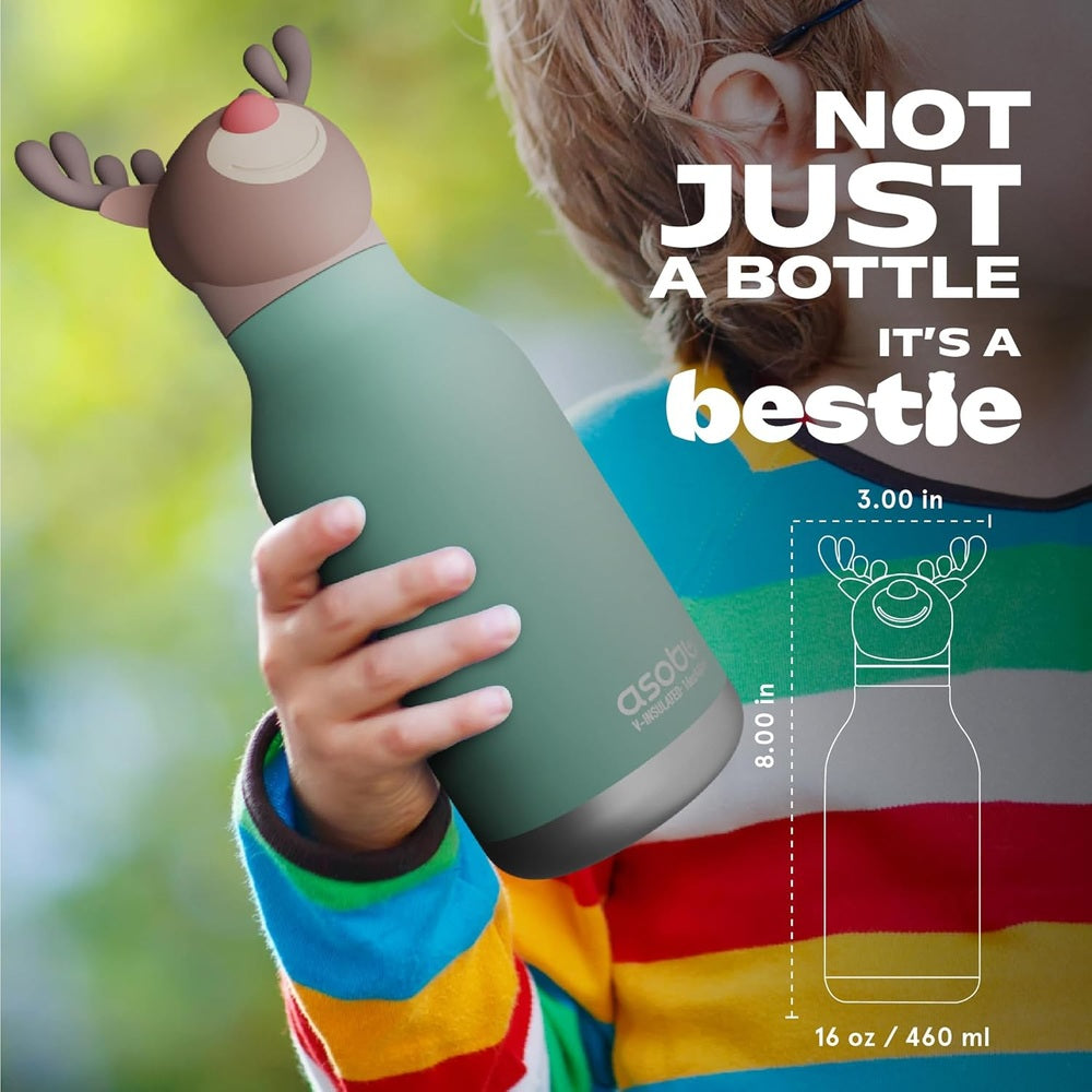 Asobu Bestie Holiday Bottle 16oz Reindeer