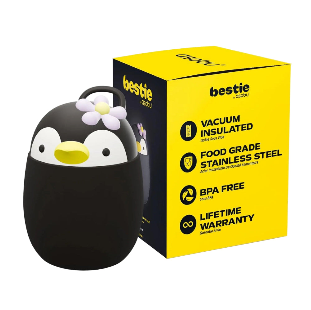Asobu Foodie Kids Insulated Food Jar 20oz Peguin