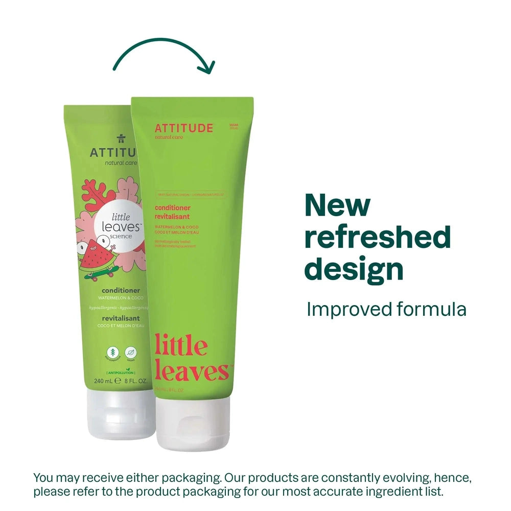 Attitude Conditioner 240 ml in bright green tubes, two-pack shown with refreshed design and leafy graphics