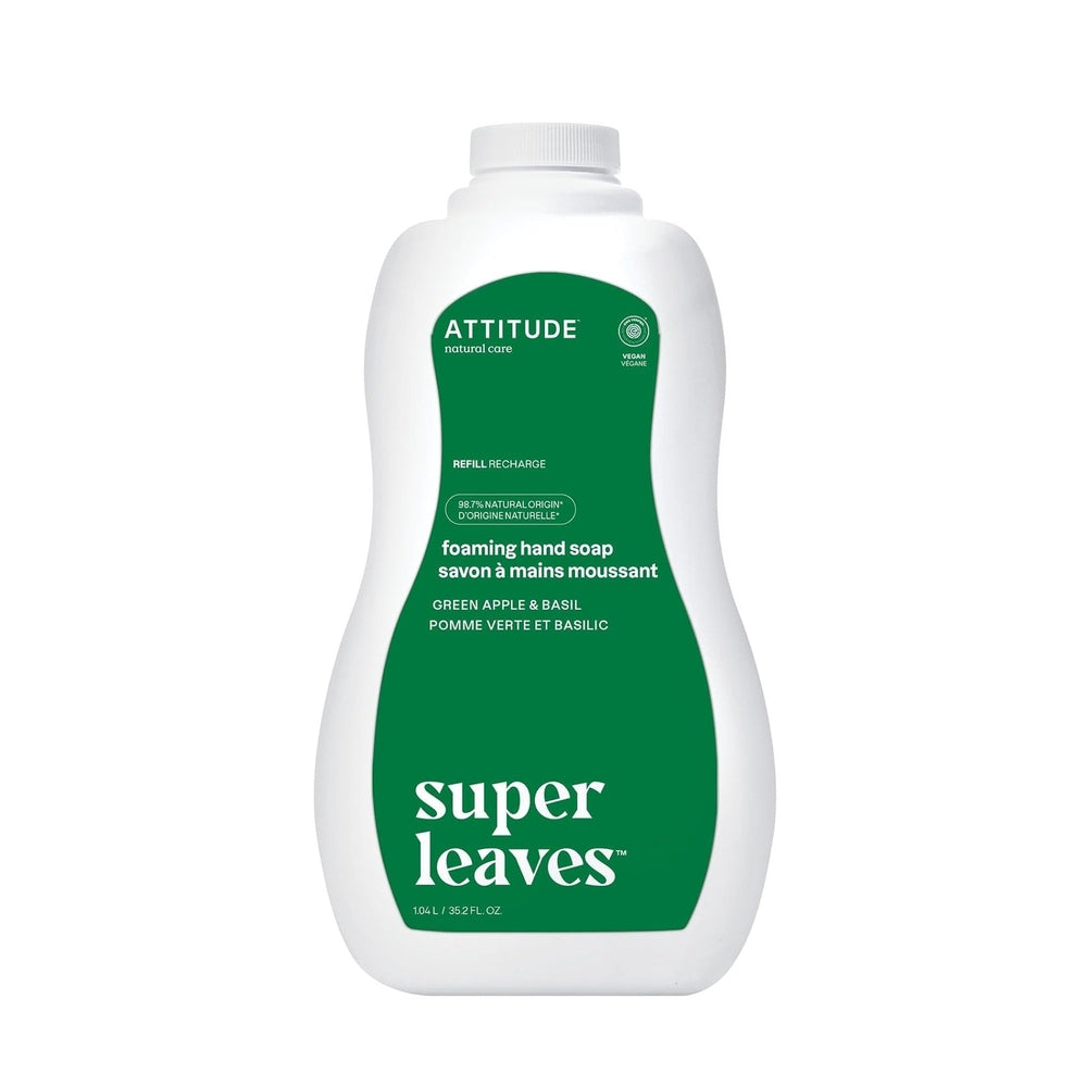 Attitude Foaming Hand Soap Green Apple & Basil Refill 1.04L