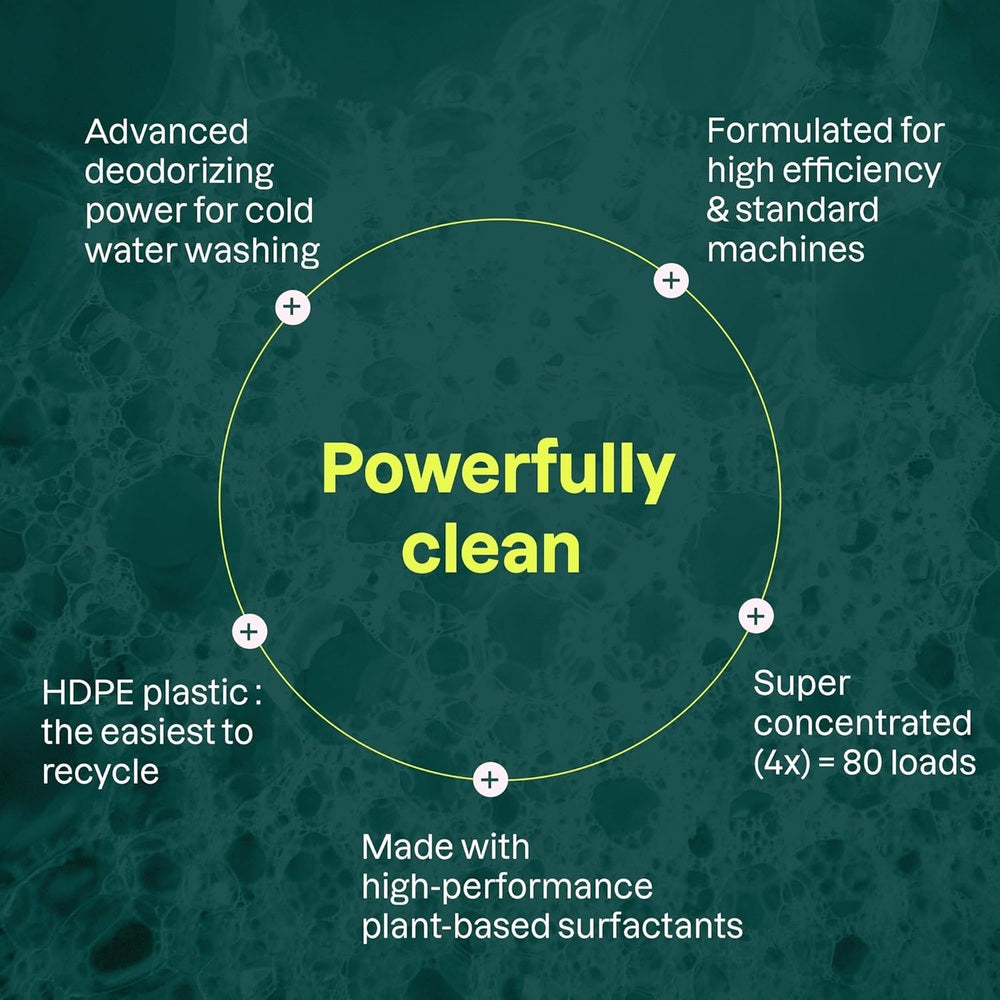 ATTITUDE Wildflower liquid laundry detergent 2L for HE washers with plant-based surfactants