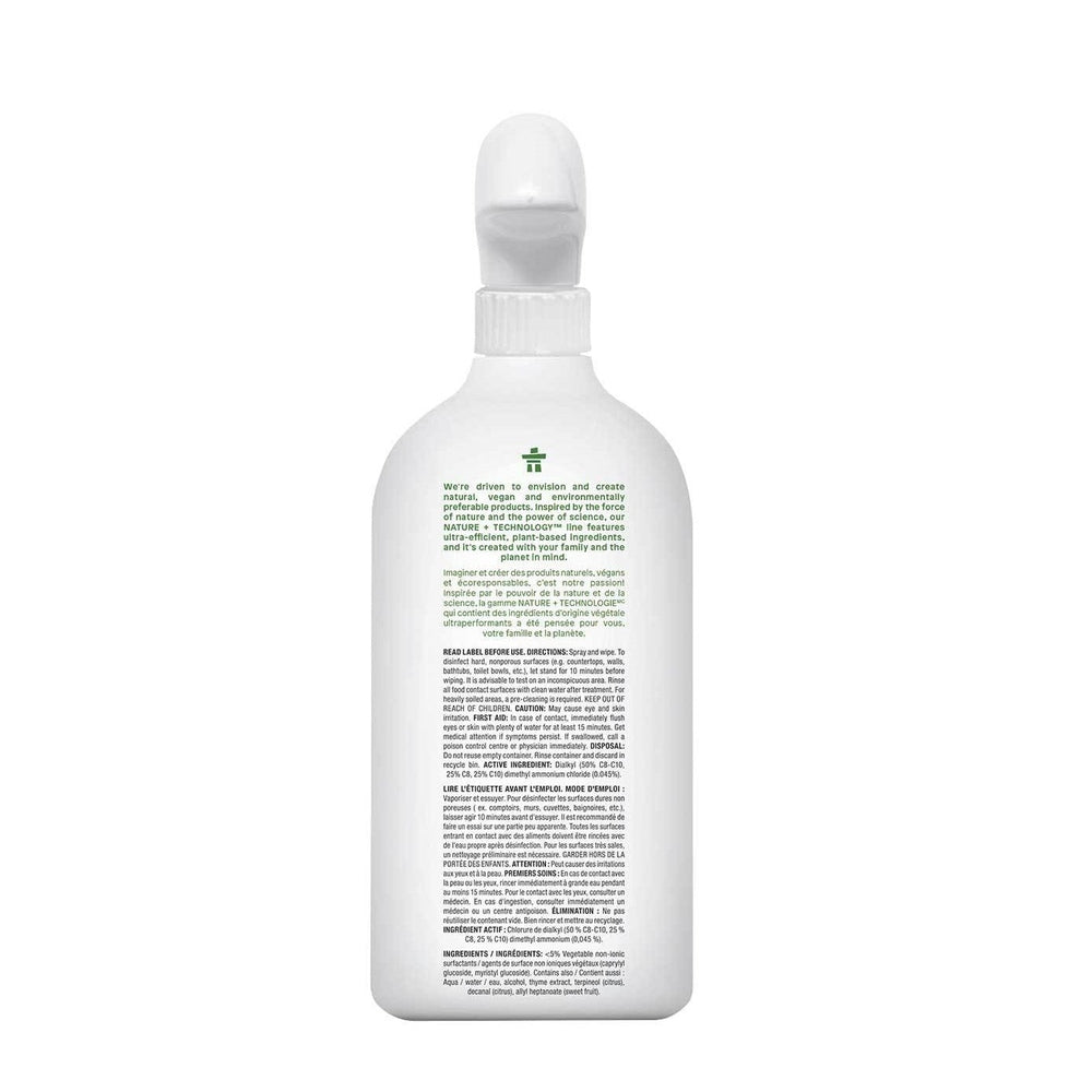 ATTITUDE Nettoyant Multi Surfaces Desinfectant 99.9% 800 ml, white plastic bottle