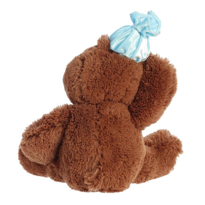 Aurora Get Well Bear 12-inch stuffed animal, brown plush with blue hat