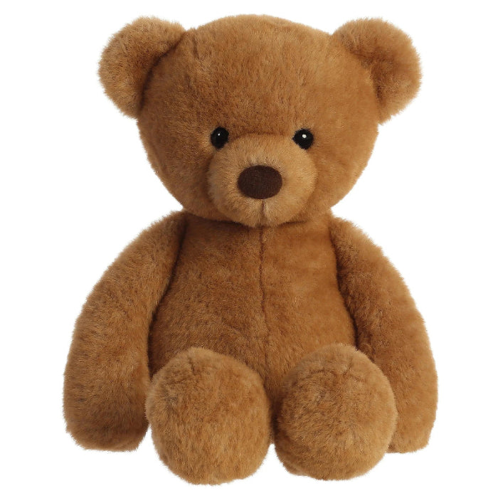 Stuffed animal Aurora Bear Softie 13-inch plush teddy bear in brown, fluffy fur