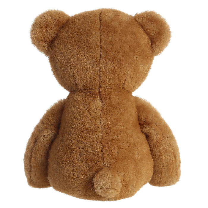 Aurora Bear Softie 13-inch plush stuffed animal in brown fur for cuddling.